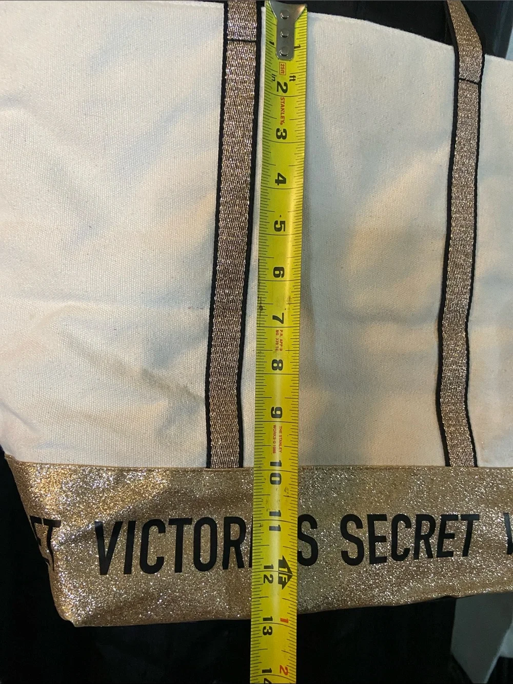 NWT VS Tote with Gold Glitter Trim. Has been in storage for years!🤯